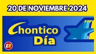 Resultado CHONTICO DIA del miércoles 20 de Noviembre de 2024 [upl. by Hilbert]