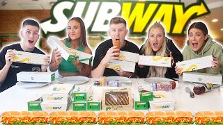 Last to STOP Eating SUBWAY Wins £1000  Challenge VS YOUTUBERS [upl. by Noellyn]