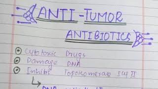 anti tumor Antibiotics \Classification \mechanism of action \Adverse effects [upl. by Kcired]