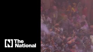 Hindus celebrate Holi Festival [upl. by Agate411]