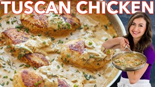 How To Make Easy Tuscan Chicken Recipe [upl. by Adriana]