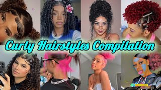 Easy 2024 💙🦋 Protective Hairstyles for natural hair🦋 viral tiktok edition curlyhairstyles [upl. by Norrab]