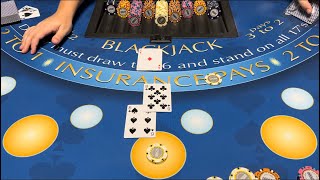 Blackjack  700000 Buy In  EPIC HIGH LIMIT ROOM SESSION TAKING INSURANCE amp IT ACTUALLY WORKED [upl. by Hairej822]