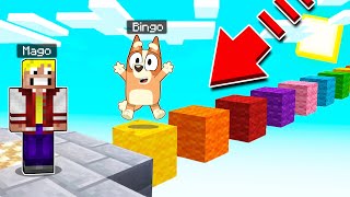 ENSEÑO A BINGO A HACER PARKOUR EN MINECRAFT [upl. by Groome]