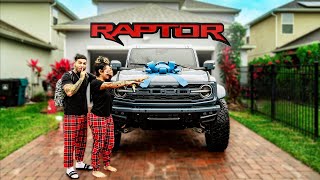 Surprising Wife With A Ford Bronco Raptor For Christmas  Braap Vlogs [upl. by Rattan]