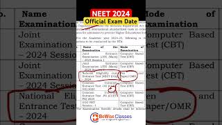 NTA releases NEET 2024 exam date  Latest News  NEET Official Exam Date nta exam date neet2024 [upl. by Nnylrebma698]