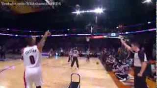 Three Point Contest  Damain Lillard  Round 1  February 15 2014 [upl. by Aifos764]