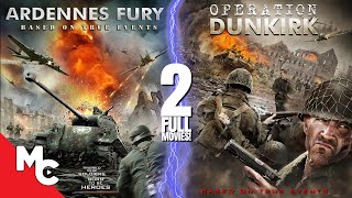 Ardennes Fury  Operation Dunkirk  2 Full Movies  Action War WW2  Double Feature [upl. by Anialad]