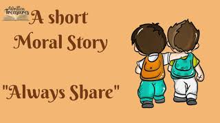 Short Stories  Moral Stories  sharing  short story for kids in english  Sharing is Caring [upl. by Cia]