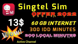 Singtel Hi Card Surprise 13 Wow OfferBonus 60GB Internet 300 IDD 300 Local minute [upl. by Marilou205]