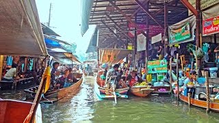 Thailand Floating market Food amp more 4K Damnoen Saduak Ratchaburi province [upl. by Atinar]