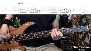 The Distance by Cake  Bass Cover with Tabs PlayAlong [upl. by Ahcropal]