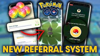 FREE REWARDS in POKEMON GO  Referral System Explained UPDATED REWARDS [upl. by Shreeves]