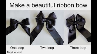 How to make a beautiful ribbon bow [upl. by Dnartreb5]