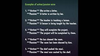 ActivePassive Voice with examples [upl. by Enelime]