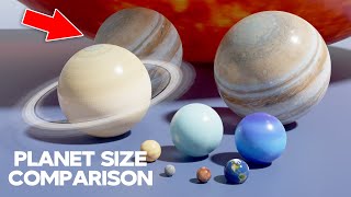 Solar System Size Comparison  3D Animation Comparison [upl. by Ahsyas]