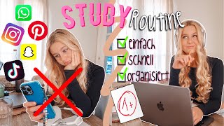 Meine STUDY ROUTINE Schritt für Schritt Realtime Lernen  MaVie Noelle [upl. by Nnylg]