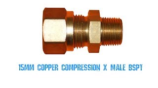 15mm Copper Compression X Male BSPT [upl. by Sidell99]