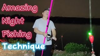 Long Range Night Fishing Technique  Need This Kind Of Thing For Fishing Anytime  Full Video [upl. by Mufi]