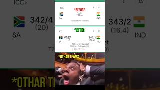 ICCT20 BEFOREIND Vs SA AFTER SA3424 Vs IND3432 southafrica india shorviral viral [upl. by Airamanna]