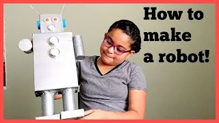 HOW TO MAKE A RECYCLED ROBOT SPRING BREAK HOMEWORK [upl. by Delorenzo]