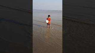 Somudro te ese ball niye khela r jhinuk kurono  sea beach youtubeshorts bengalivlog [upl. by Aluin]