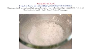 Chemical equations Reaction of metal carbonates and hydrogen carbonates with mineral acids [upl. by Jurdi208]