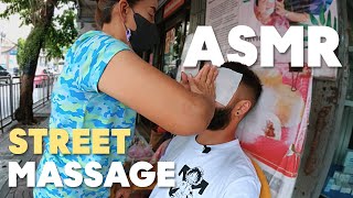 ASMR 5 Thai STREET MASSAGE in Bangkok Chinatown [upl. by Winfred795]