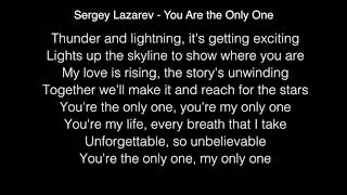 Sergey Lazarev  You Are the Only One Lyrics Eurovision Song [upl. by Atekram]