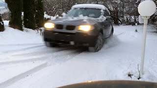 BMW X3 E83 30d Driving a 20 Slope Up and Down in Snow [upl. by Aikan889]