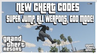 NEW GTA 5 Cheats  God mode Super Jump All Weapons  More [upl. by Charis195]