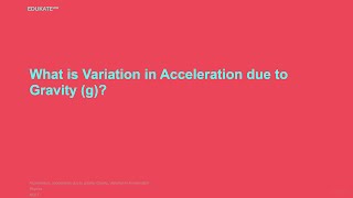 What is Variation in Acceleration due to Gravity g [upl. by Daniela]