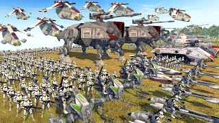 FullScale CLONE ARMY Invasion of MANDALORE  Men of War Star Wars Mod [upl. by Newmark]