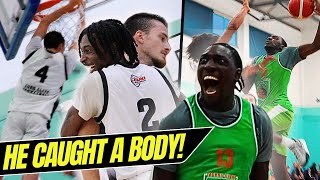 Sam Alajiki Catches a BODY NABA vs Euro Elite goes into DOUBLE OVERTIME [upl. by Holbrooke]