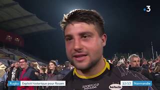 Rugby  Rouen accède à la pro D2 pour la 1ère fois de son histoire [upl. by Ninos868]