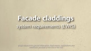 Facade claddings – system requirements EWIS [upl. by Ynohtna900]