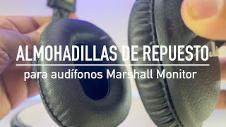 Almohadillas de repuesto para audífonos Marshall Monitor Black [upl. by Malilliw]