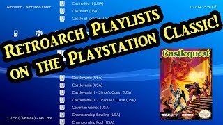 How to create Playlists in Retroarch on the Playstation Classic Tutorial [upl. by Barbarese528]