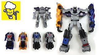 Transformers Combiner Force Menasor Deception Toys Stop Motion Robots in Disguise [upl. by Atneuqal]