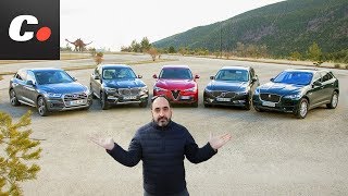 BMW X3 Volvo XC60 Alfa Romeo Stelvio Audi Q5 Jaguar FPace  Prueba Comparativa SUV  cochesnet [upl. by Cressida796]