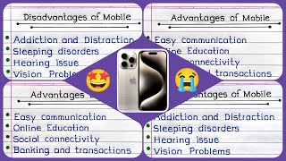 Advantages And Disadvantages Of Mobile Phone  Mobile Phones Advantages And Disadvantages [upl. by Flita724]