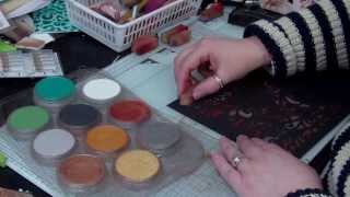 How to use Metallic Pan Pastels and create Faux metal effects 2 by Nikky Hall Polkadoodles [upl. by Iosep]