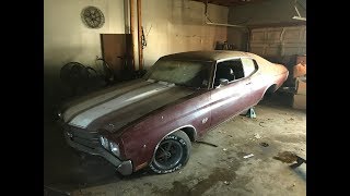 BARN FIND LS6 1970 SS454 Chevelle Found Neglected Decades [upl. by Mapel]