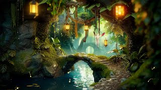 Mysterious Fairy Cave Ambience  Peaceful Flute Music for Heals Sleep Study  Magical Forest [upl. by Arual]