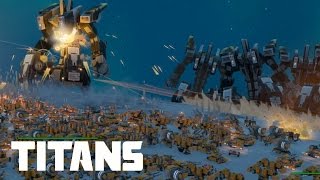 Planetary Annihilation  70 Titans vs 7 000 Land Units  MASSIVE BATTLES [upl. by Aihsyt]