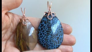 Wire Wrapped Bail for Top Drilled Bead Pendant Tuorial BasicBeginner [upl. by Hulburt]