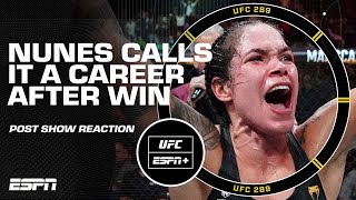 Reaction to Amanda Nunes retiring after UFC 289 win  UFC Post Show [upl. by Yenterb]