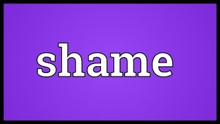 Shame Meaning [upl. by Lust]