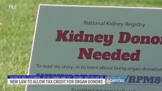 New law will allow tax credit for organ donors [upl. by Herrmann]