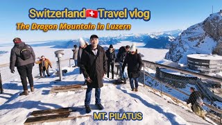 Exploring MTPILATUS🏔 by Cable CarThe Dragon🐉 Mountain in Luzern SWITZERLAND🇨🇭 travelvlog winter [upl. by Ennairak]